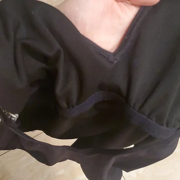 Black Halter One-Piece Swimsuit - Picture 3 of 4